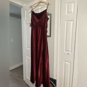 Satin bridesmaid dress